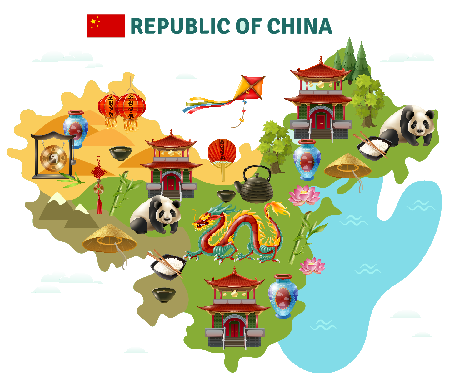 Карта Китая